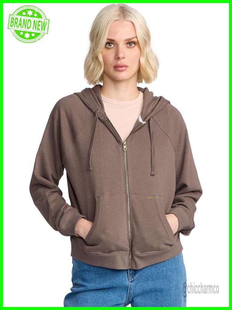 Fitted Raglan Zip Up Hooded Fleece Sweatshirt